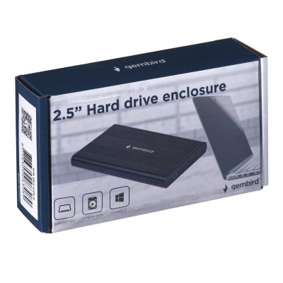 6. GEMBIRD EE2-U2S-5 Case (2.5"; USB 2.0; Aluminum; black)