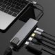 3. GEMBIRD MULTI ADAPTER USB TYPE-C 5IN1 (USB AF AND TYPE-C HUB + HDMI + PD+LAN) GRAY