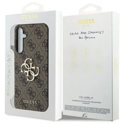 8. Guess 4G Big Metal Logo case for Samsung Galaxy A55 - brown