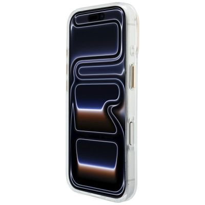 5. Guess IML 4G Script Metal Case for iPhone 17 Pro / 18 Pro - White