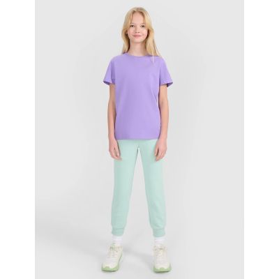 3. Girls' regular printed T-shirt 4F 4FJWSS25TTSHF2176-51S