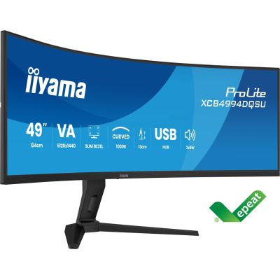 3. iiyama ProLite XCB4994DQSU-B1 computer monitor 124.5 cm (49") 5120 x 1440 px Dual QHD LCD Black