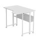 8. MACLEAN FOLDING DESK / TABLE MACLEAN, WHITE, MOBILE 100X73CM, MAX. 50KG, ANGLED, L-SHAPED, MC-126 L/W