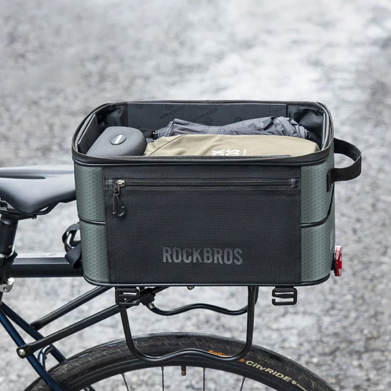8. Rockbros A30 ROAD TO SKY Foldable Bike Bag for Trunk 15-30L - Gray