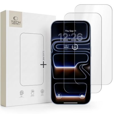 8. Tech-Protect Glass Fit+ 2-pack tempered glass for iPhone 16 Pro Max / 17 Pro Max - transparent