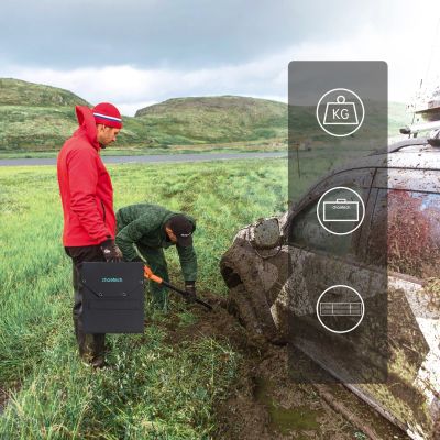 7. Choetech SC009-V2 solar foldable charger 100W USB-C / 2x USB-A PD QC - black