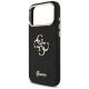 6. Guess Fixed Glitter Big 4G Metal Frame case for iPhone 17 Pro Max - black