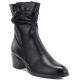 6. Women's high-heeled ankle boots with a gathered upper, black Vinceza 58682