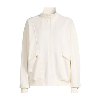 CASALL Comfy Full Zip Sweater white