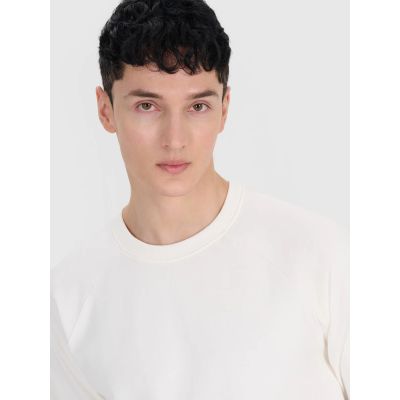 3. Men's short-sleeved sweatshirt without hood 4F 4FRSS25TSWSM2114-11S