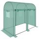 12. GREENHOUSE GARDEN TUNNEL TWO ENTRANCES FOR TOMATOES AND CUCUMBERS 200x100x180CM GREEN