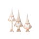 SANTA CLAUS ON TELESCOPIC LEGS 30X18X100CM GOLD
