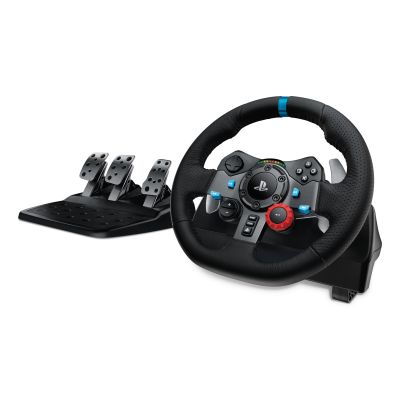 3. Logitech G 991-000539 aluminium gaming controller, black, USB, steering wheel + pedals + headset for PC, PlayStation 4, PlayStation 5, PlayStation 3