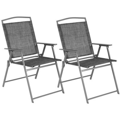 8. SYDNEY FOLDING GARDEN CHAIRS 55X68X91CM SET OF 2