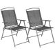 8. SYDNEY FOLDING GARDEN CHAIRS 55X68X91CM SET OF 2