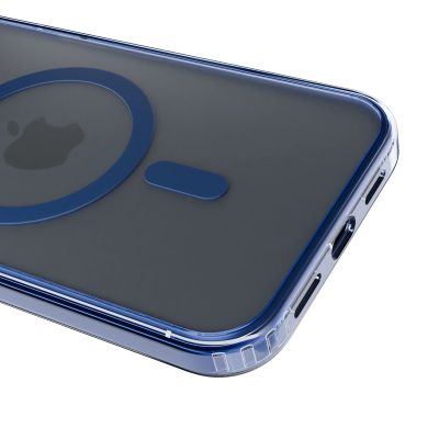 7. 3mk Frosty MagCase Blue Case for Apple iPhone 14 Pro - Transparent
