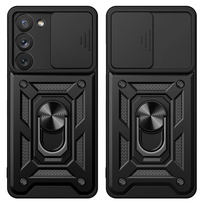 9. Hybrid Armor Camshield case for Samsung Galaxy S23+ armored cover with camera cover red
