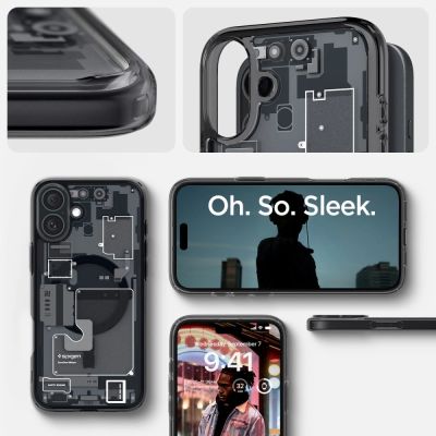 12. Spigen Ultra Hybrid MagSafe Zero One for iPhone 16 - Dark Gray