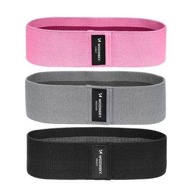 3. Wozinsky 3x Fabric Resistance Mini Band Set for Yoga, Fitness, CrossFit Exercises (WFB-01)