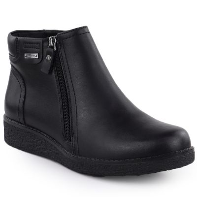 Women's insulated ankle boots with a raised heel, black, Sergio Leone BT25348-S