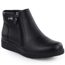 Women's insulated ankle boots with a raised heel, black, Sergio Leone BT25348-S