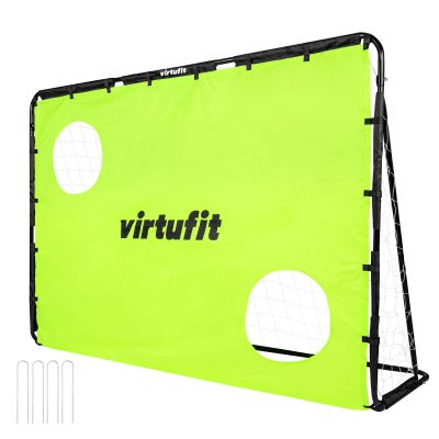 4. VIRTUFIT FOOTBALL GOAL WITH SHOOTING MAT - 215 X 150 CM