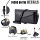 10. Samsung Galaxy A56 5G Leather Wallet Case with Stand Function and Straps - Black