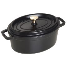 Staub Oval Cast Iron Pot – 2.35 L, Black