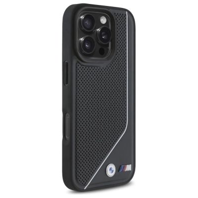4. BMW M Perforated Twisted Line MagSafe case for iPhone 16 Pro - black