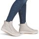 6. Rieker W0164-60 comfortable beige women's leather ankle boots