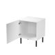 2. Nightstand 2 pcs. JUNGLE 53.5x40.5x44 white matt + black legs