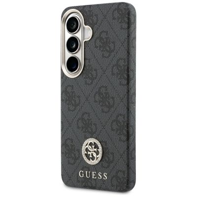 2. Guess 4G Rhinestone Round Logo MagSafe Case for Samsung Galaxy S26 - Black