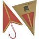 23. DECORATIVE HANGING PAPER STAR FSC 14x45CM RED 7 ARMS MICA