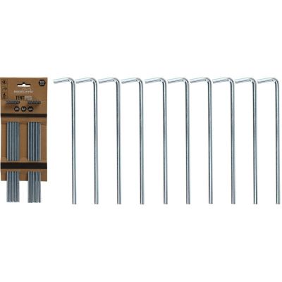 6. TENT PEGS 23CM SET OF 10 METAL REDCLIFFS