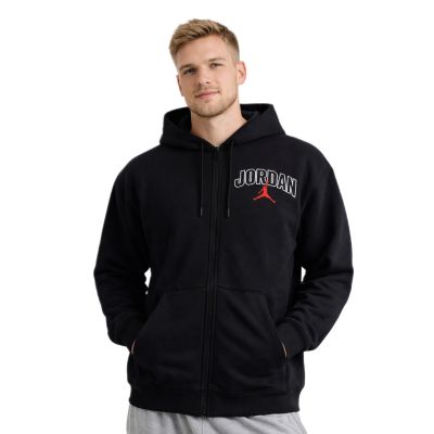 4. Air Jordan Brooklyn Fleece Full-Zip Hoodie Black - IB7908-010