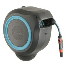 Gardena 18610-20 Garden Hose Reel Wall-Mounted Automatic Hose Cart Gray, Turquoise