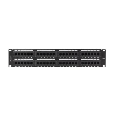 LANBERG PATCH PANEL 48 PORT 2U CAT.6 BLACK PPU6-2048-B