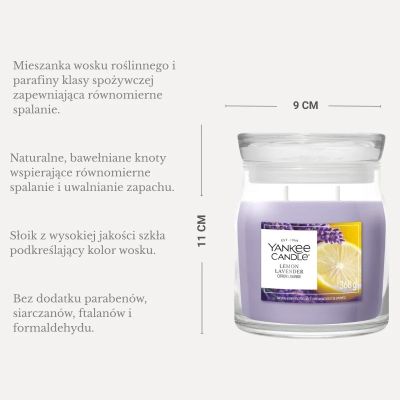 2. Medium Candle LEMON LAVENDER YANKEE