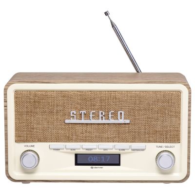 2. Denver DAB-18 Retro Radio, light wood