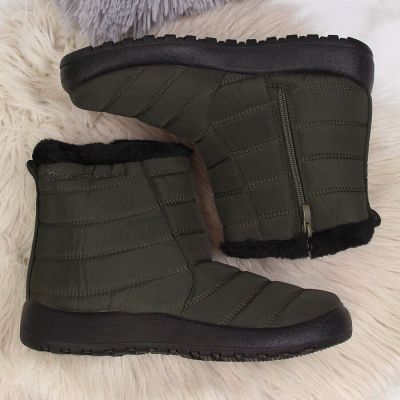 14. Waterproof snow boots with zipper NEWS W EVE181D khaki 