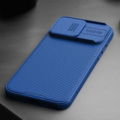13. Nillkin CamShield Pro Magnetic Case for iPhone 15 Plus with Camera Protector - Blue