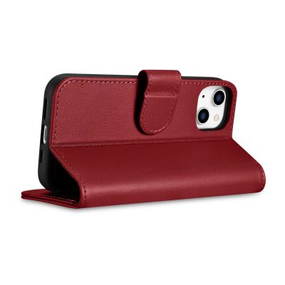 7. iCarer Wallet Case 2in1 Cover iPhone 14 Plus Anti-RFID Leather Flip Cover Red (WMI14220727-RD)