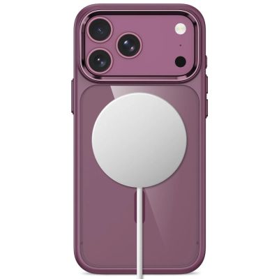 4. Tech-Protect Magmat Magsafe CC Case for iPhone 17 Pro / 18 Pro - Transparent Burgundy