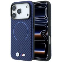 BMW M Carbon Printed Ring MagSafe Case for iPhone 18 Pro / 17 Pro – Navy Blue