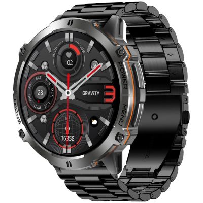 6. Smartwatch Gravity Black Strap + Bracelet GT42-5