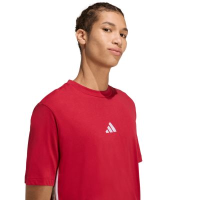 4. adidas Essentials 3-Stripes Men's T-Shirt Red KD4865
