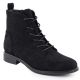 Women's openwork suede black ankle boots S.Barski HY52-535