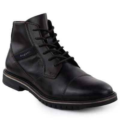 Men's black leather ankle boots Bugatti SS153055
