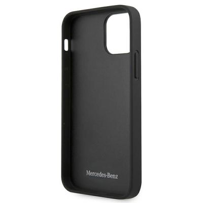7. Mercedes Leather Perforated Area Case for iPhone 12 mini - Black