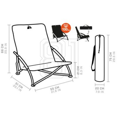 6. Meteor Coast Beach Chair Khaki